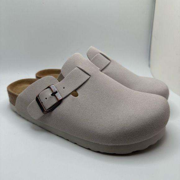 CUSHIONAIRE Womens Clog 7 WIDE GRAY - Picture 1 of 7